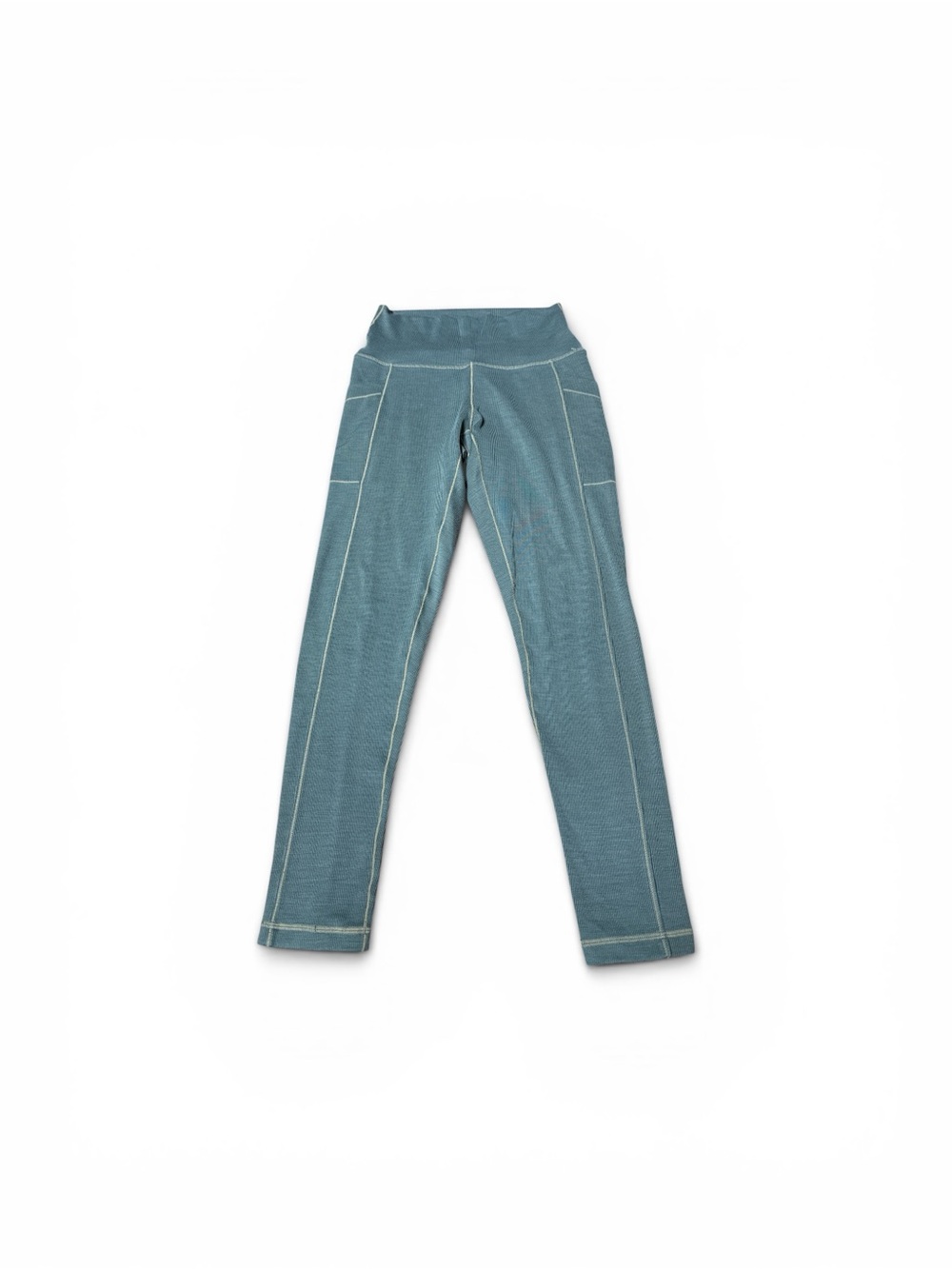 Prana Teal Leggings with Contrast Stitching